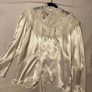 Vintage Silk Cream Blouse